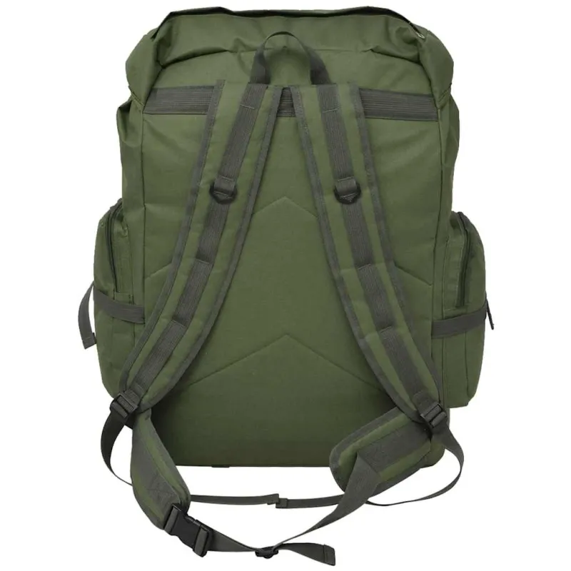 Militaristinio stiliaus kuprinė, 65 l, žalia