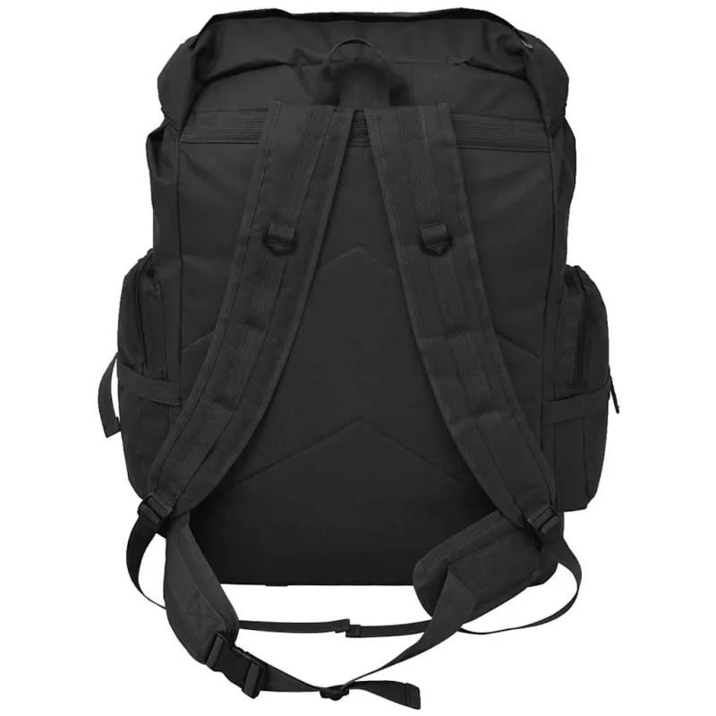 Militaristinio stiliaus kuprinė, 65 l, juoda