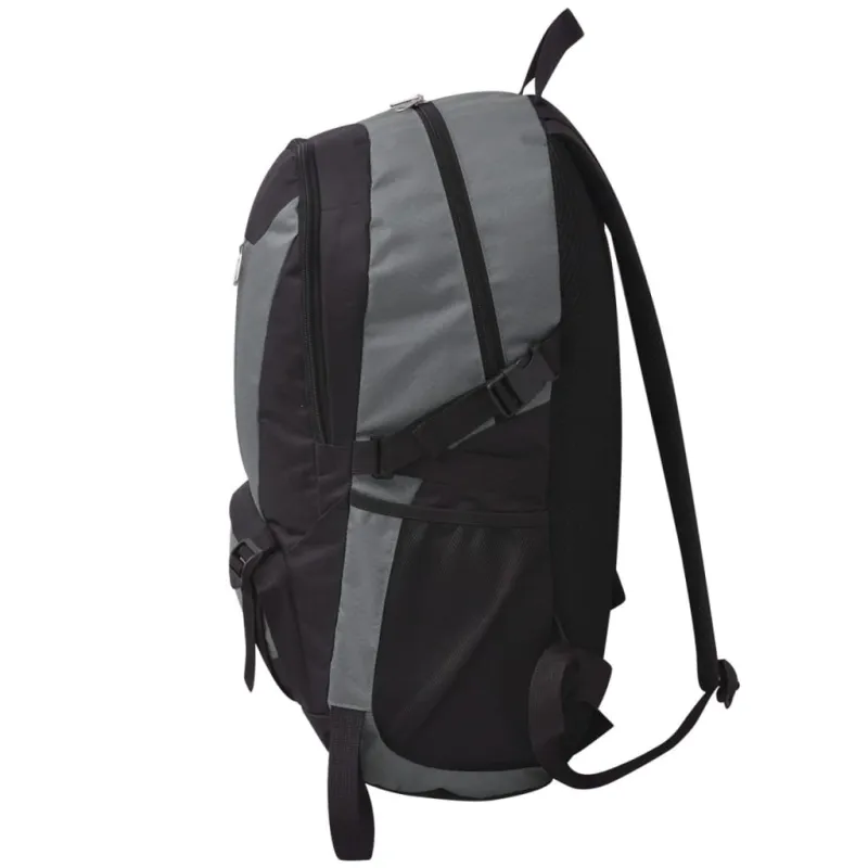 Kuprinė žygiams į kalnus, juodos ir pilkos spalvos, 40l