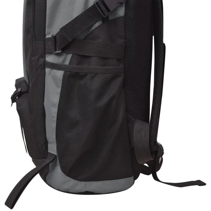 Kuprinė žygiams į kalnus, juodos ir pilkos spalvos, 40l