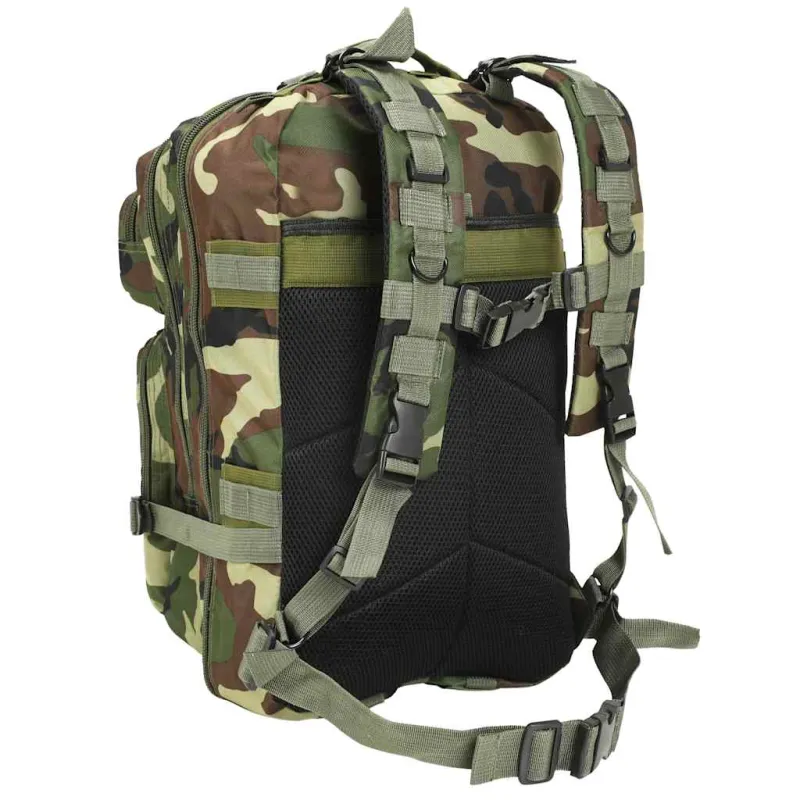 Militaristinio stiliaus kuprinė, 50l, kamufliažo spalvos
