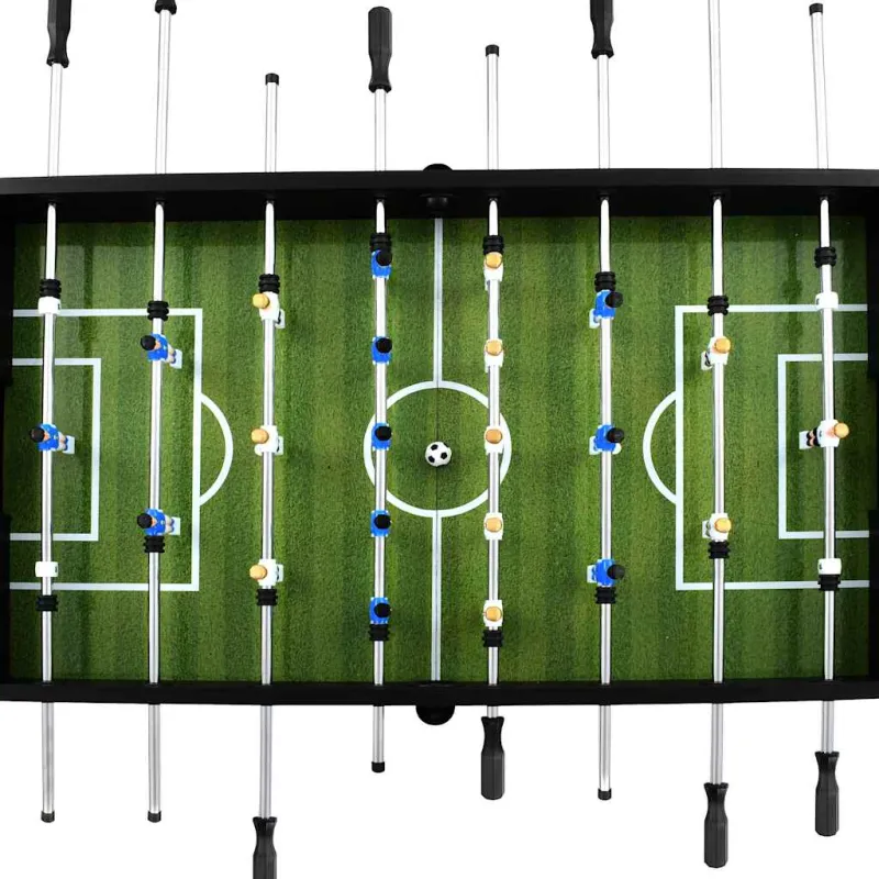 Stalo futbolo stalas, juodas, plienas, 60kg, 140x74,5x87,5cm