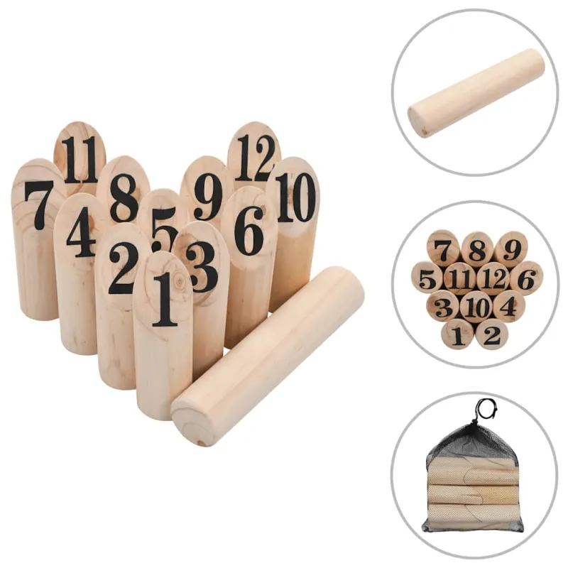 Žaidimas Number Kubb, medinis