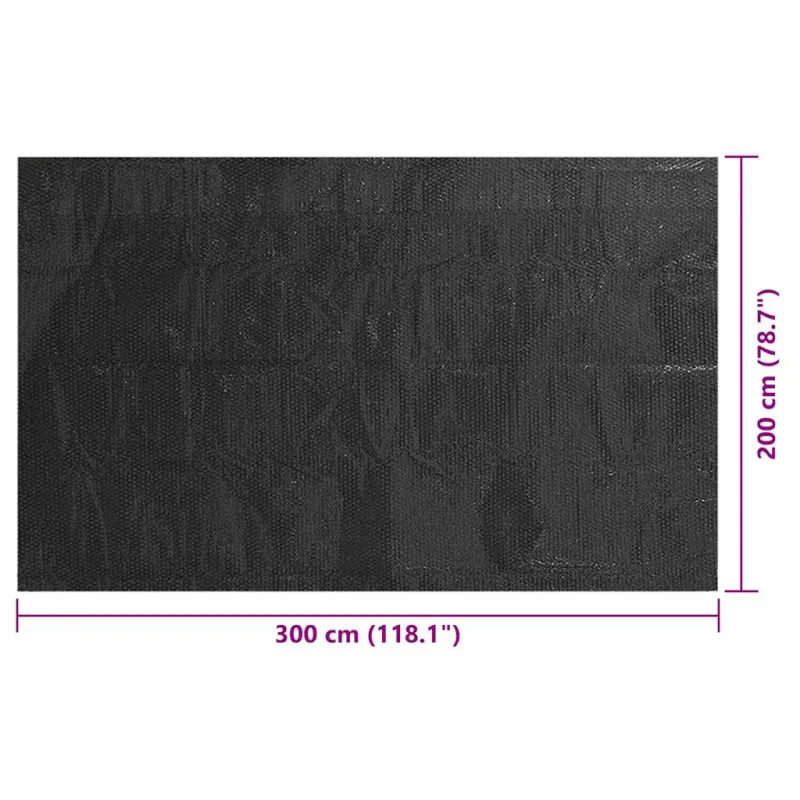 Baseino uždangalas, juodos spalvos, 300x200cm, PE