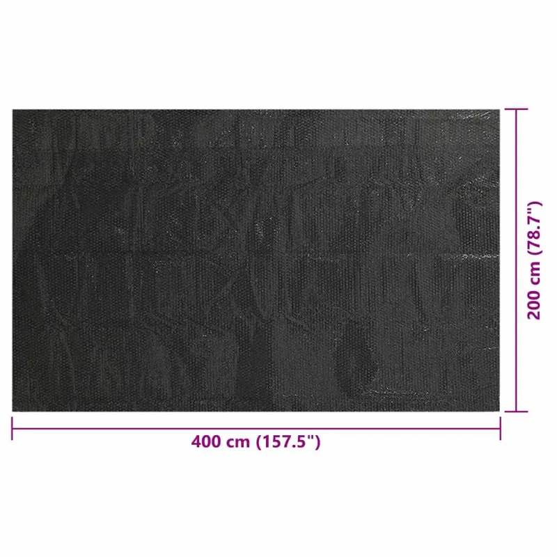 Baseino uždangalas, juodos spalvos, 400x200cm, PE