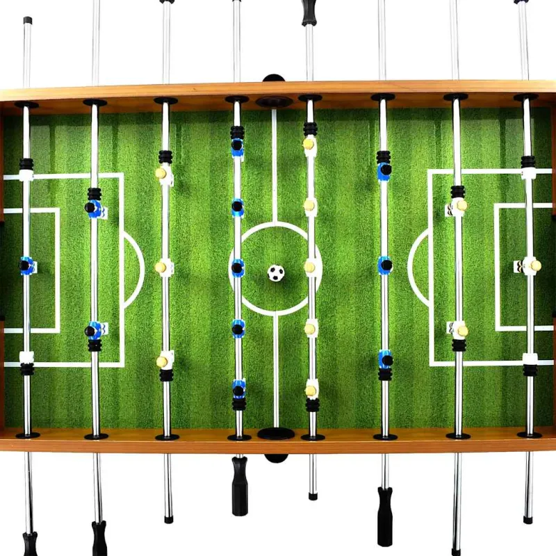 Stalo futbolo stalas, rudas/juodas, 140x74,5x87,5cm, plienas