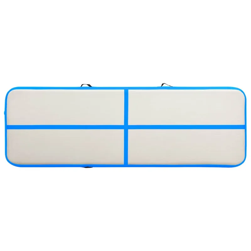 Pripučiamas gimnastikos kilimėlis, mėlynas, 400x100x15cm, PVC
