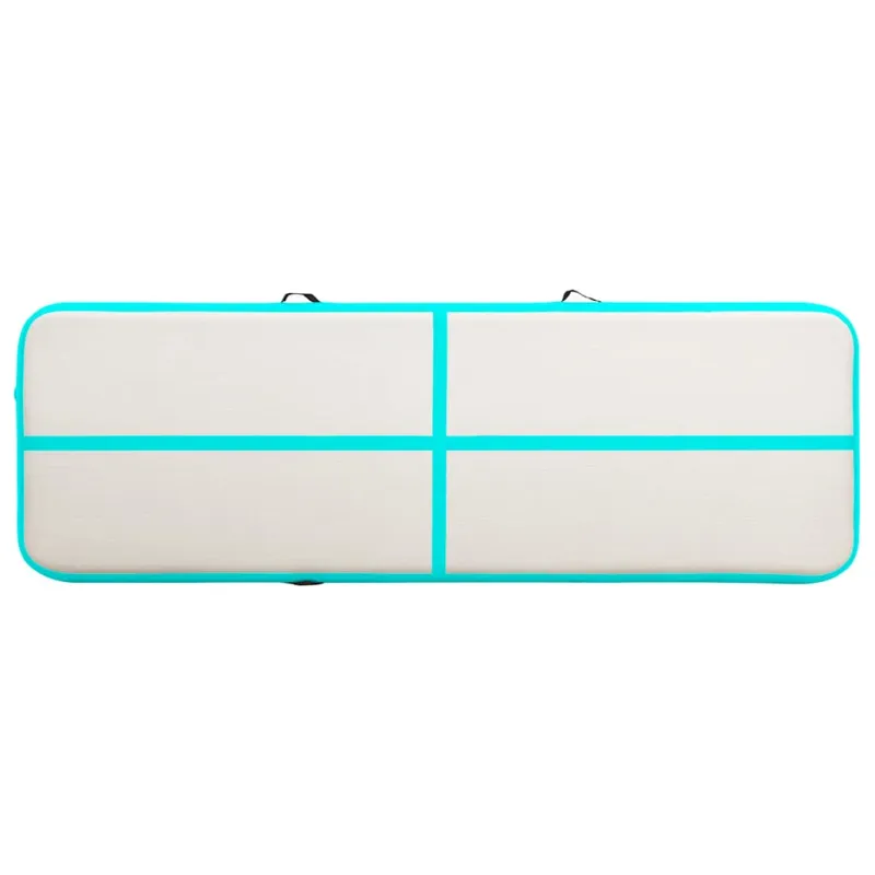 Pripučiamas gimnastikos kilimėlis, žalias, 400x100x15cm, PVC