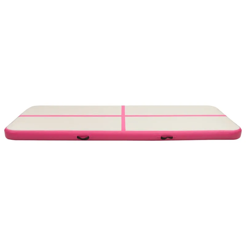 Pripučiamas gimnastikos kilimėlis, rožinis, 500x100x15cm, PVC