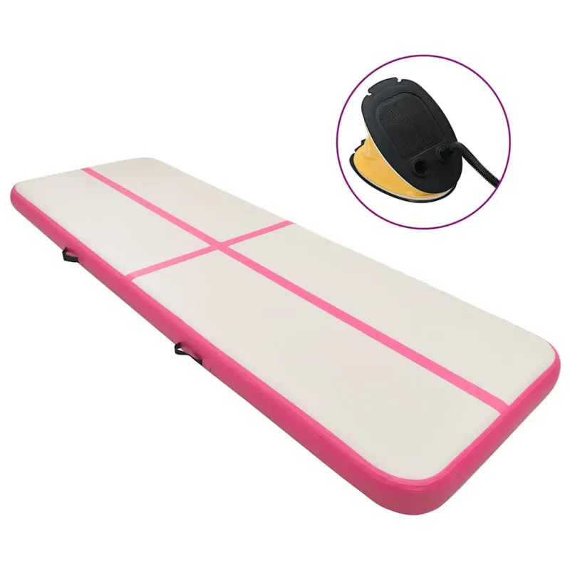 Pripučiamas gimnastikos kilimėlis, rožinis, 300x100x20cm, PVC