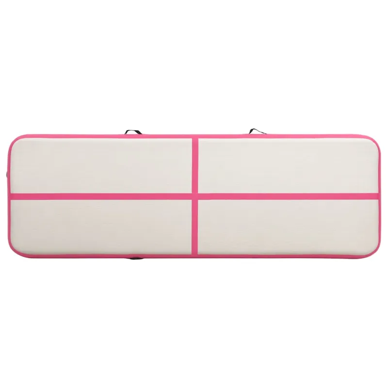 Pripučiamas gimnastikos kilimėlis, rožinis, 300x100x20cm, PVC