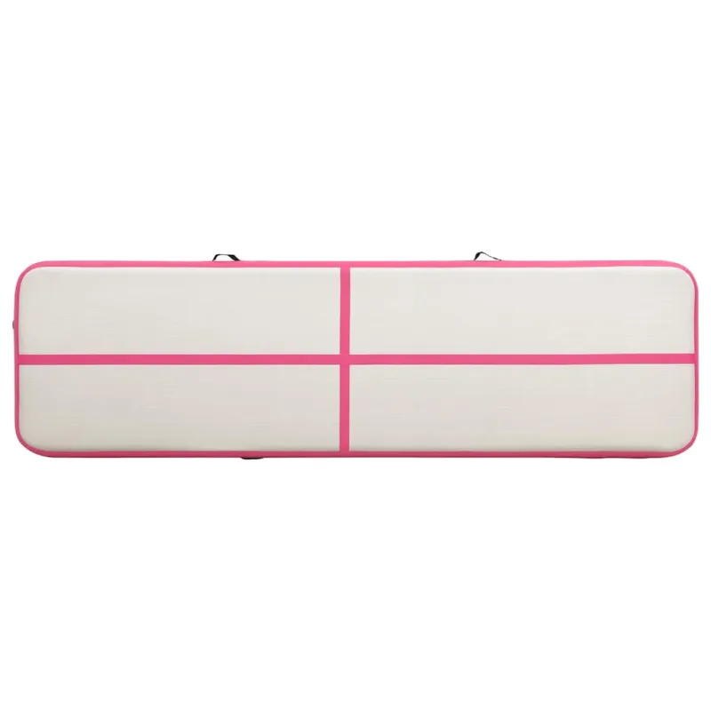 Pripučiamas gimnastikos kilimėlis, rožinis, 600x100x20cm, PVC