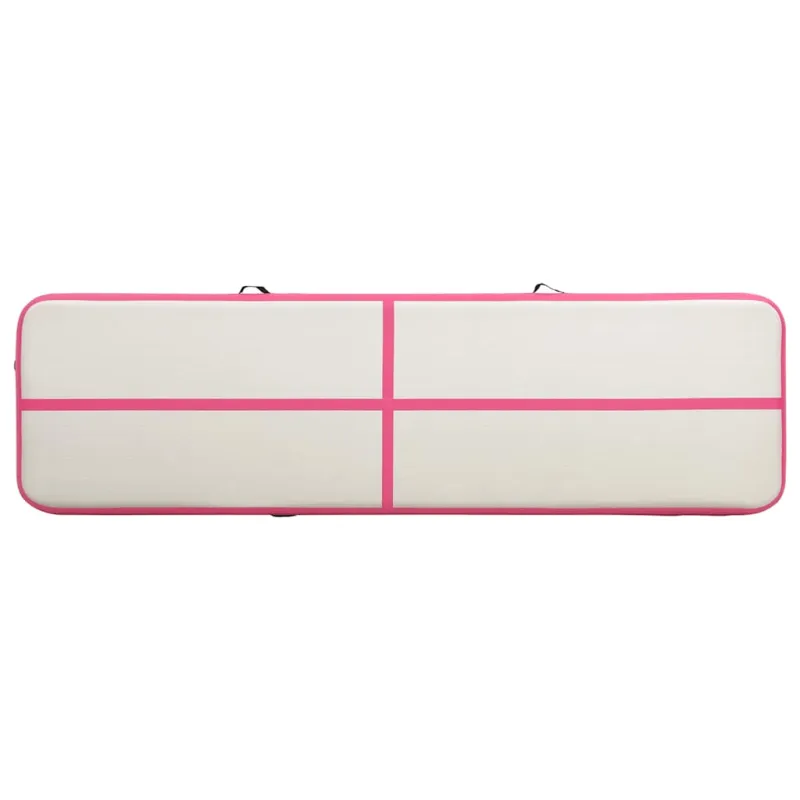 Pripučiamas gimnastikos kilimėlis, rožinis, 800x100x20cm, PVC