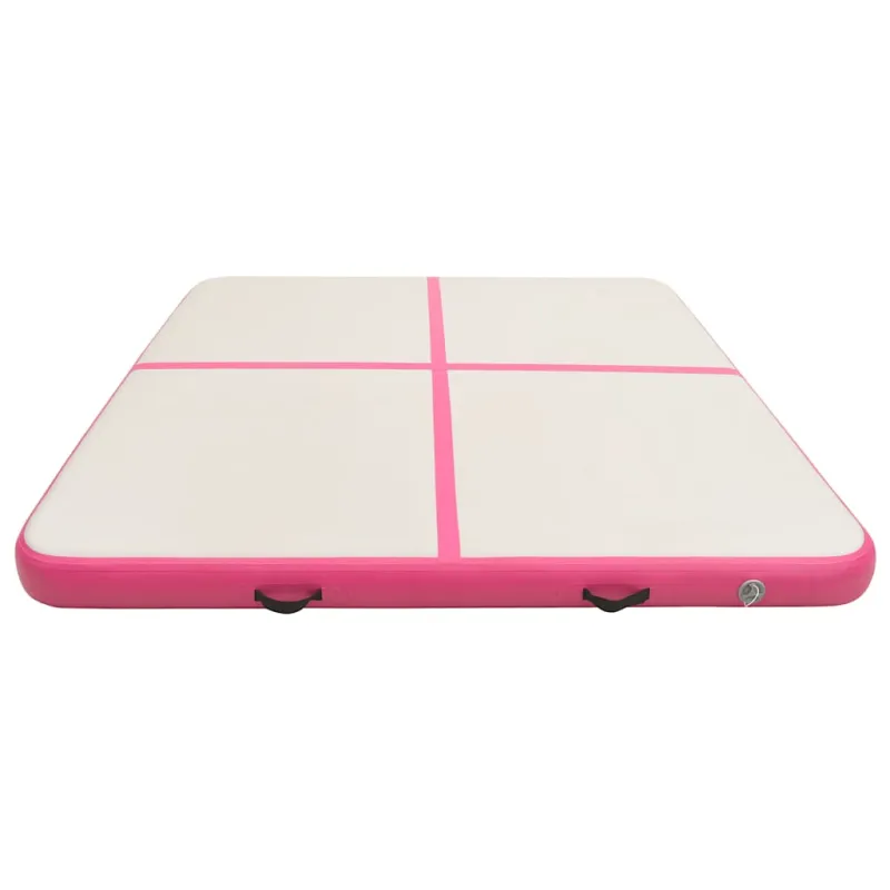 Pripučiamas gimnastikos kilimėlis, rožinis, 200x200x10cm, PVC