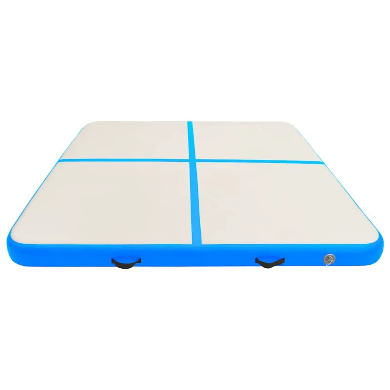 Pripučiamas gimnastikos kilimėlis, mėlynas, 200x200x10cm, PVC