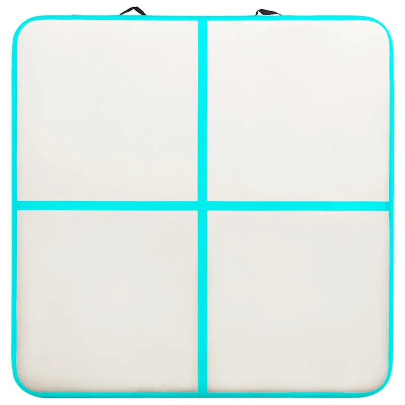 Pripučiamas gimnastikos kilimėlis, žalias, 200x200x10cm, PVC