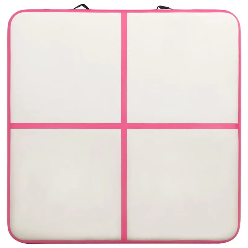 Pripučiamas gimnastikos kilimėlis, rožinis, 200x200x15cm, PVC