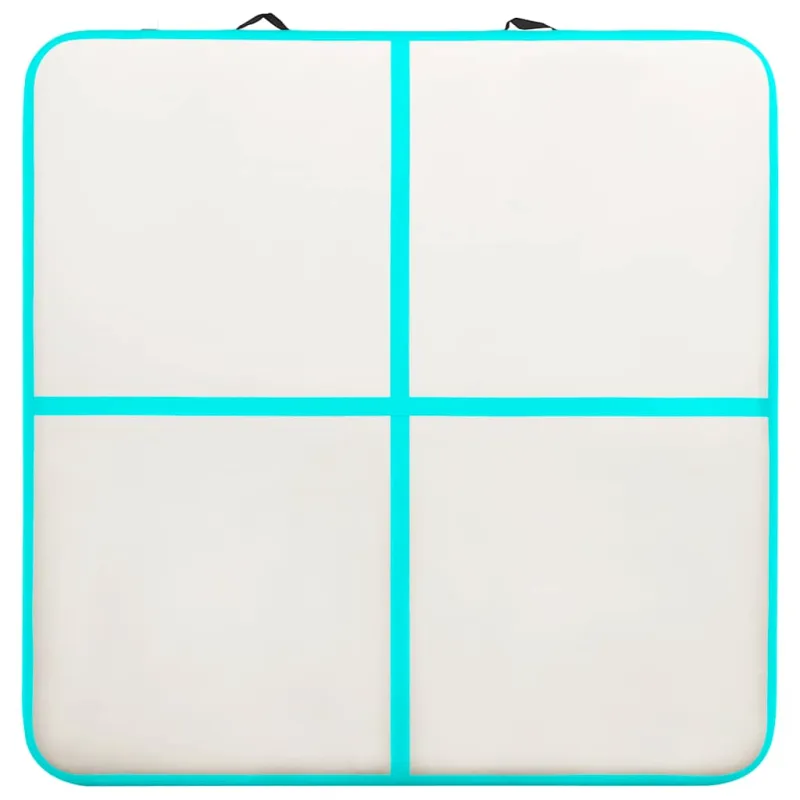 Pripučiamas gimnastikos kilimėlis, žalias, 200x200x20cm, PVC
