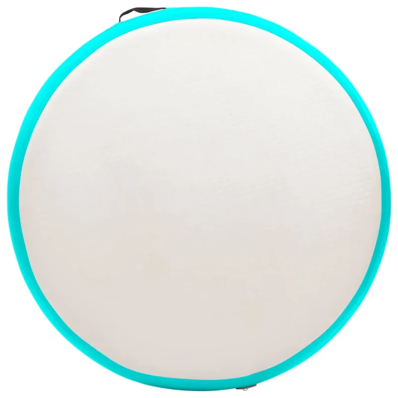 Gimnastikos kilimėlis su pompa, žalias, 100x100x15cm, PVC