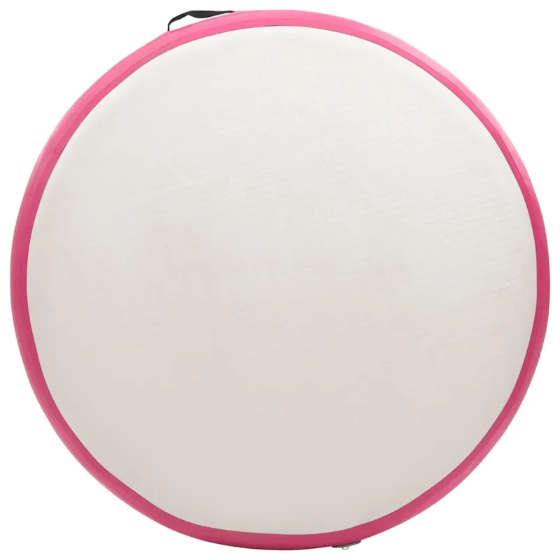 Gimnastikos kilimėlis su pompa, rožinis, 100x100x20cm, PVC