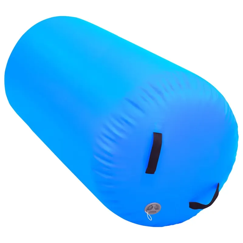 Gimnastikos ritinys su pompa, mėlynas, 120x90cm, PVC
