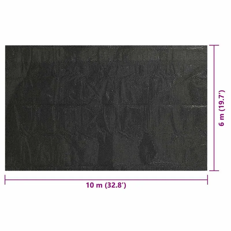 Baseino uždangalas, juodas, 1000x600cm, PE, stačiakampis