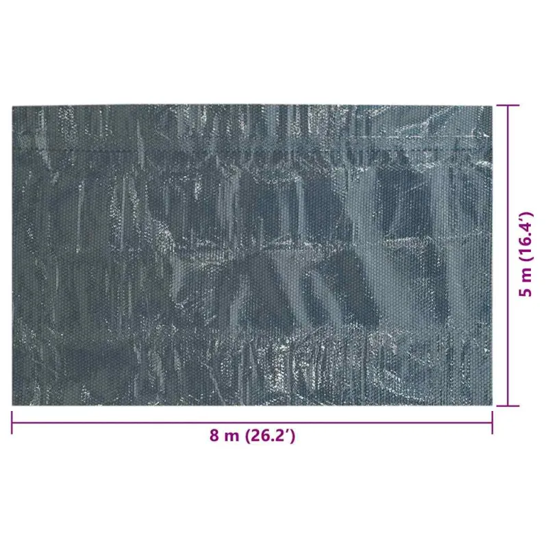 Saulę sugerianti baseino plėvelė, juoda/mėlyna, 800x500cm, PE