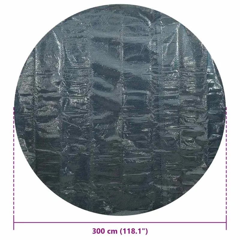 Saulę sugerianti baseino plėvelė, juoda/mėlyna, 300cm, PE