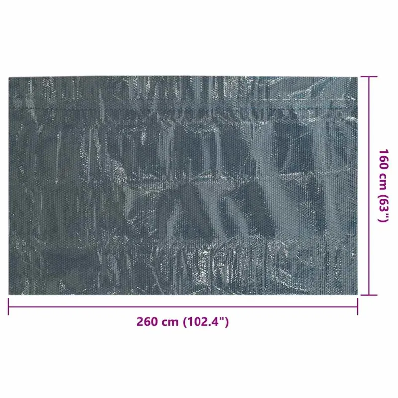 Saulę sugerianti baseino plėvelė, juoda/mėlyna, 260x160cm, PE