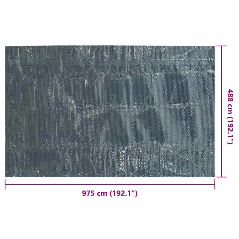 Saulę sugerianti baseino plėvelė, juoda/mėlyna, 975x488cm, PE