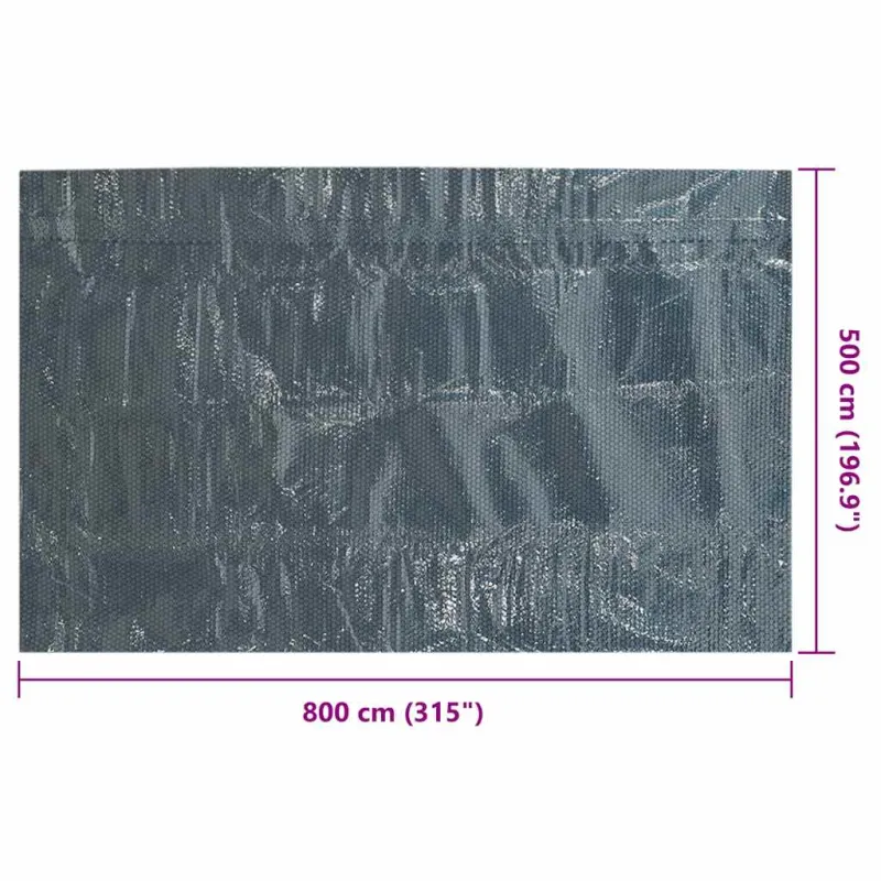 Saulę sugerianti baseino plėvelė, juoda/mėlyna, 800x500cm, PE