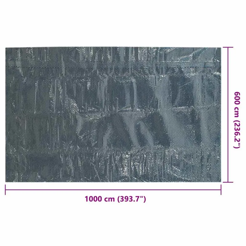 Saulę sugerianti baseino plėvelė, juoda/mėlyna, 1000x600cm, PE
