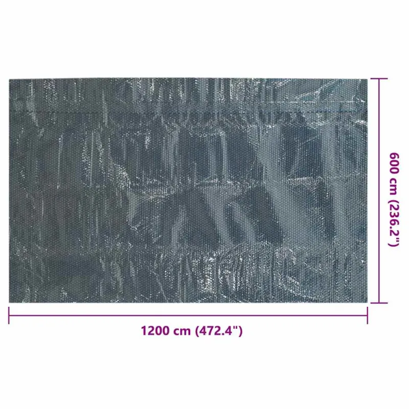 Saulę sugerianti baseino plėvelė, juoda/mėlyna, 1200x600cm, PE