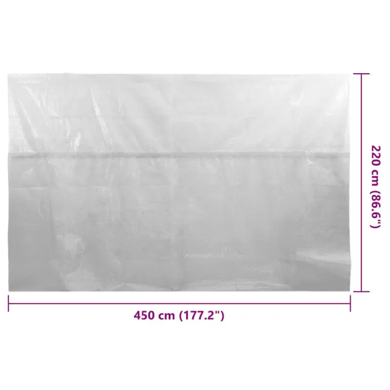 Saulę sugerianti baseino plėvelė, pilkos spalvos, 450x220cm, PE