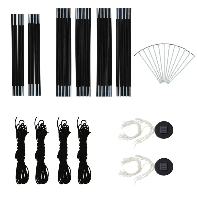 Proginė palapinė su LED/4 sienomis, kamufliažinė, 3,6x3,6x2,3m