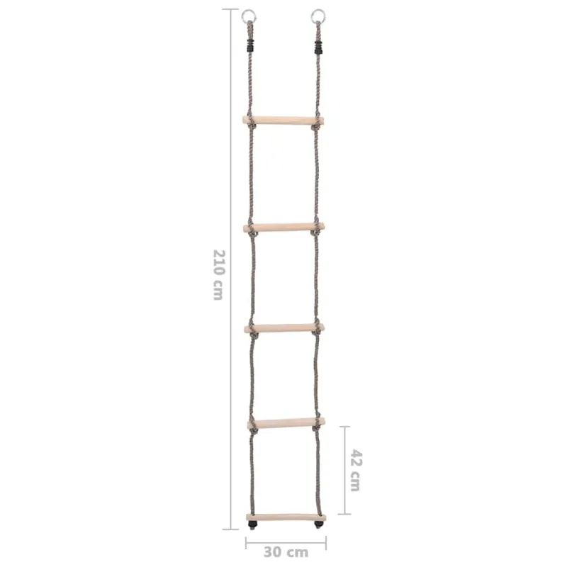 Kopėčios, 210cm, pušies medienos masyvas, 5 laipteliai