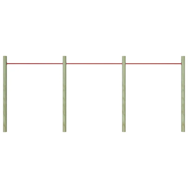 Skersiniai, 3vnt., raudonos spalvos, 125cm, plienas