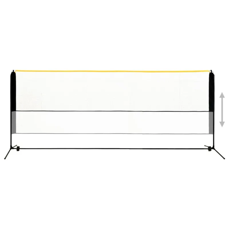 Reguliuojamas badmintono tinklas, 400x103x94–158cm, metalas
