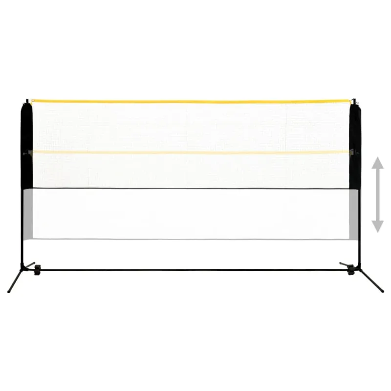 Reguliuojamas badmintono tinklas, 300x103x94–158cm, metalas