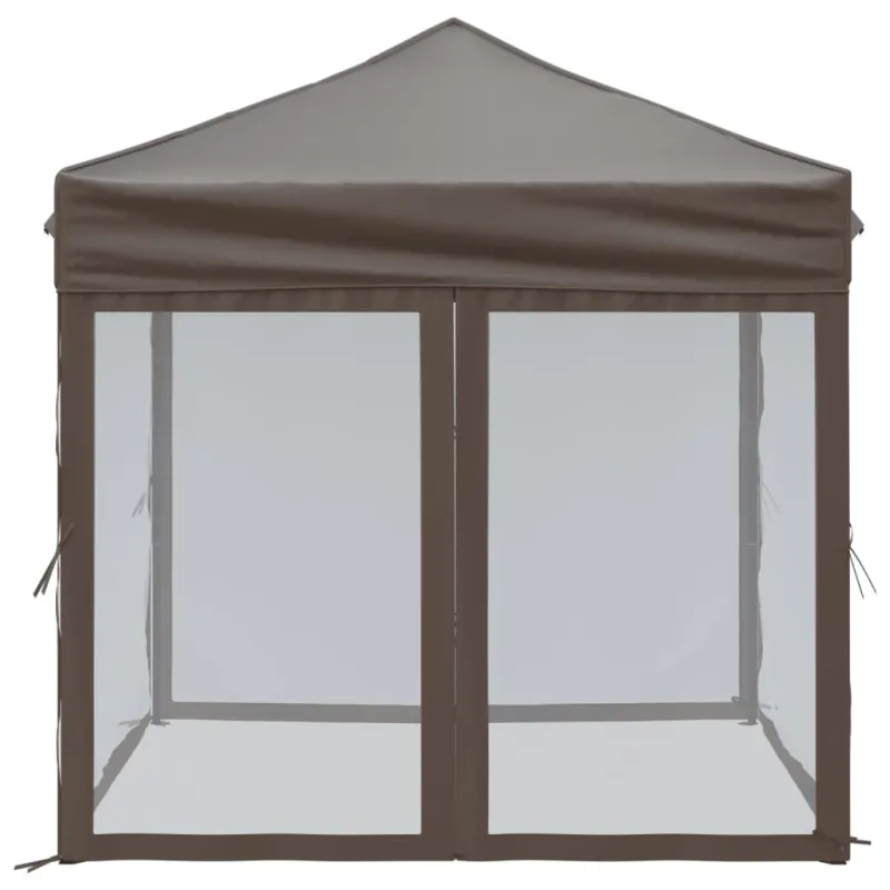 Proginė palapinė su šoninėmis sienomis, taupe, 2x2m