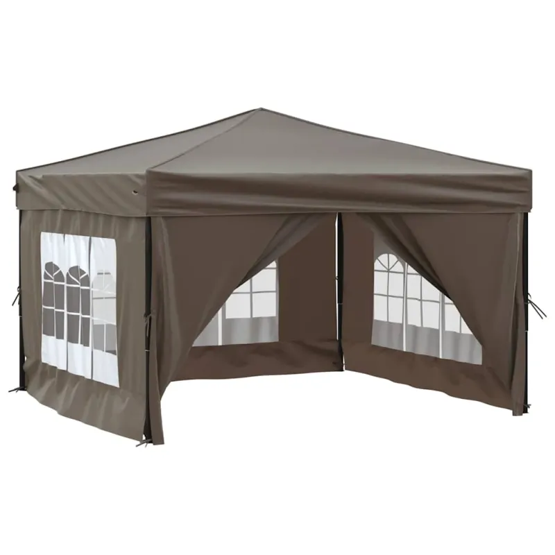 Proginė palapinė su šoninėmis sienomis, taupe, 3x3m