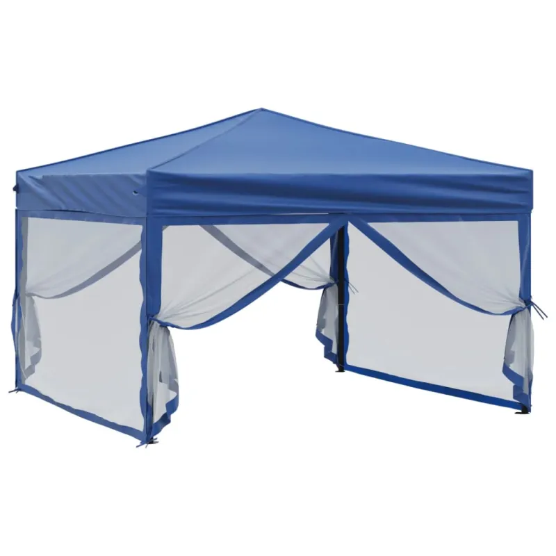 Proginė palapinė su šoninėmis sienomis, mėlyna, 3x3m