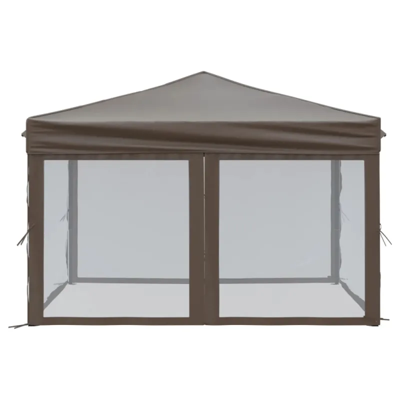 Proginė palapinė su šoninėmis sienomis, taupe, 3x3m