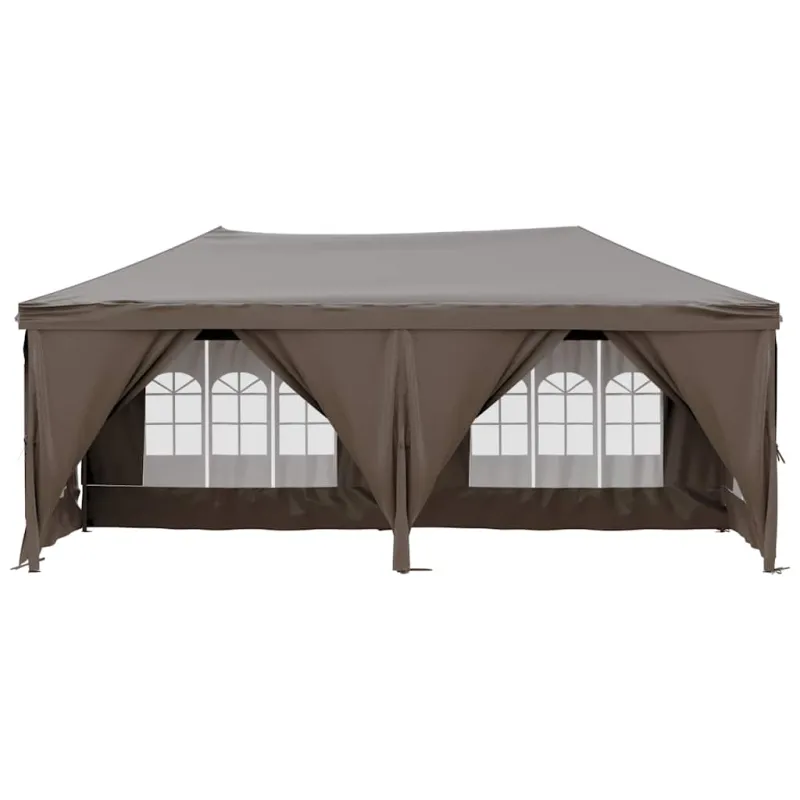 Proginė palapinė su šoninėmis sienomis, taupe, 3x6m