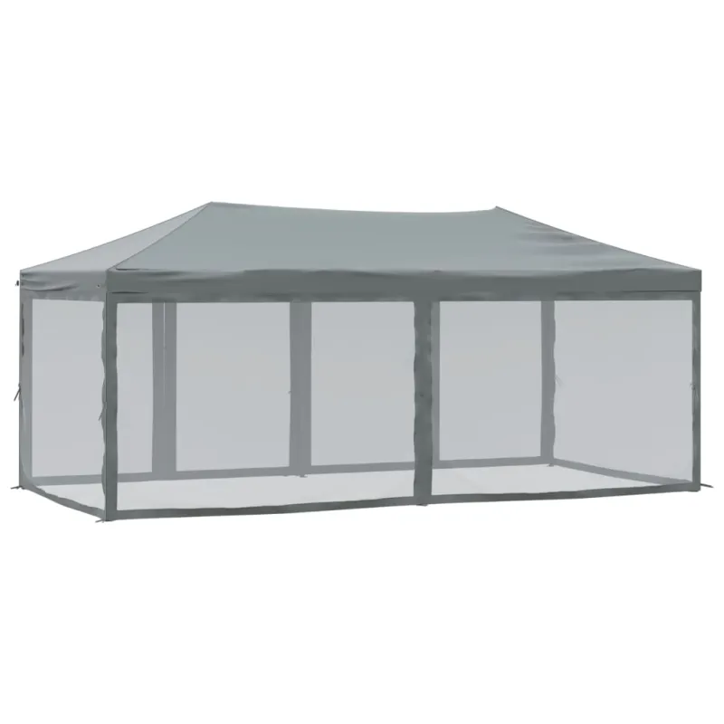 Proginė palapinė su šoninėmis sienomis, antracito, 3x6m