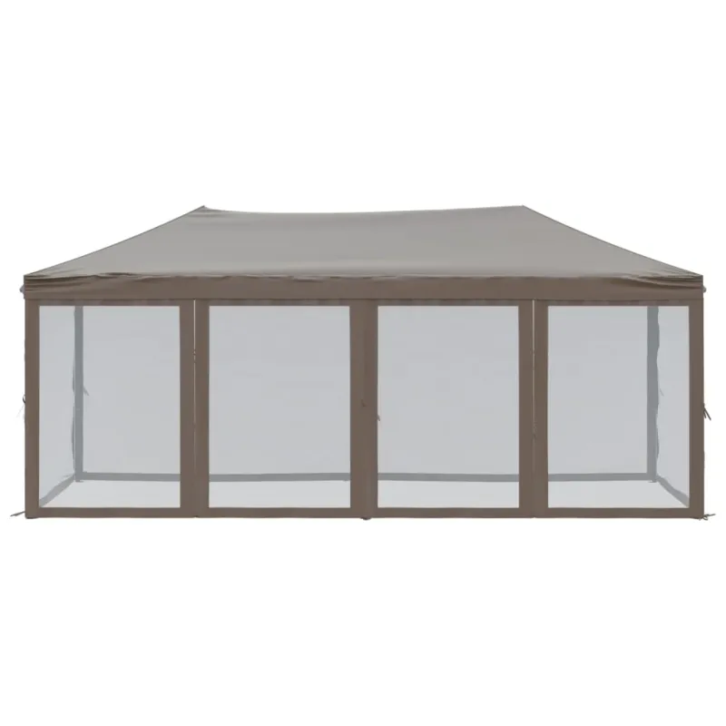 Proginė palapinė su šoninėmis sienomis, taupe, 3x6m
