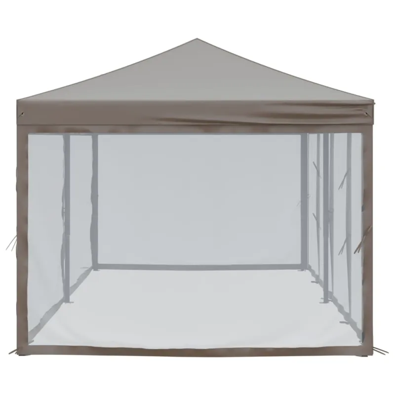 Proginė palapinė su šoninėmis sienomis, taupe, 3x6m