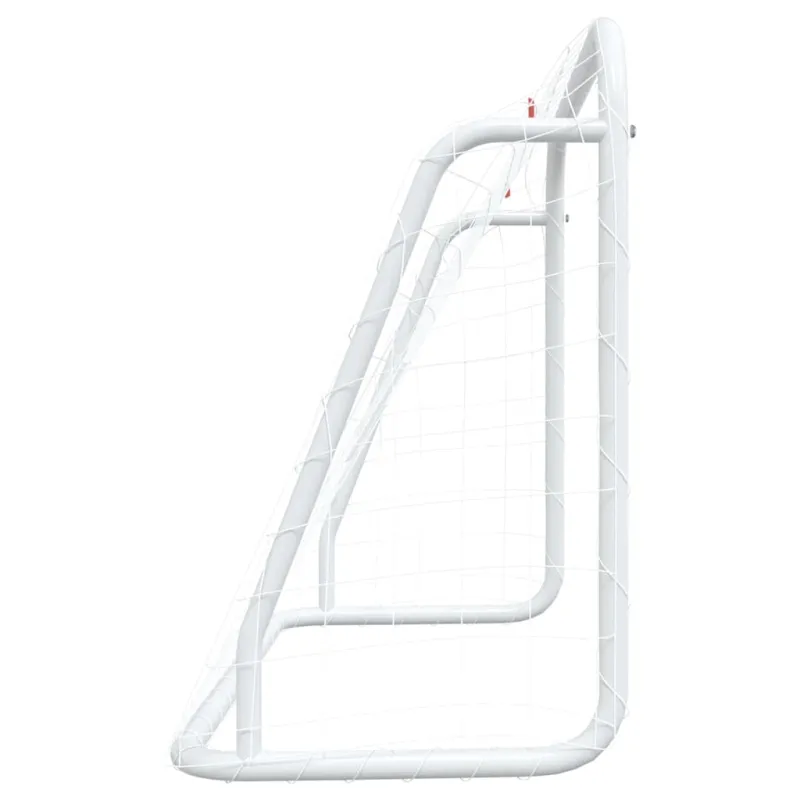 Futbolo vartai, balti, 125x96x60cm, plienas/poliesteris