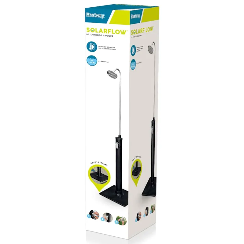 Bestway Solar Flow Lauko dušas, juodos spalvos, 8l