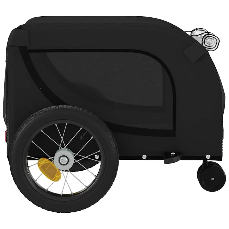 Dviračio priekaba augintiniams, juoda, oksfordo audinys/geležis